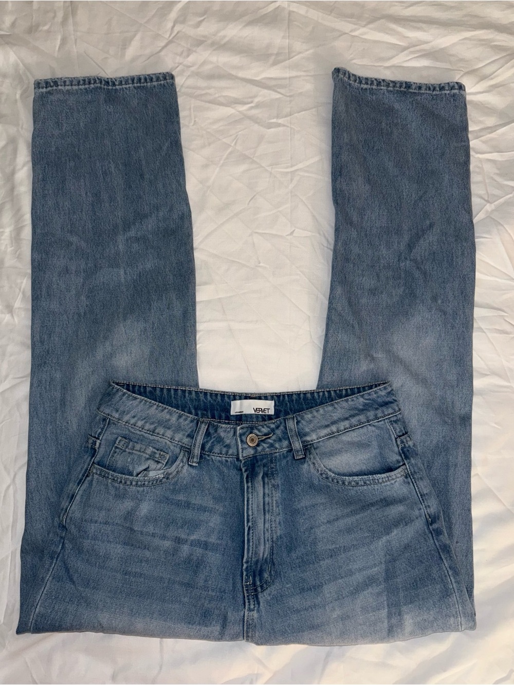 Vervet Light Blue Wash Distressed High Waisted Boyfriend Jeans size 29